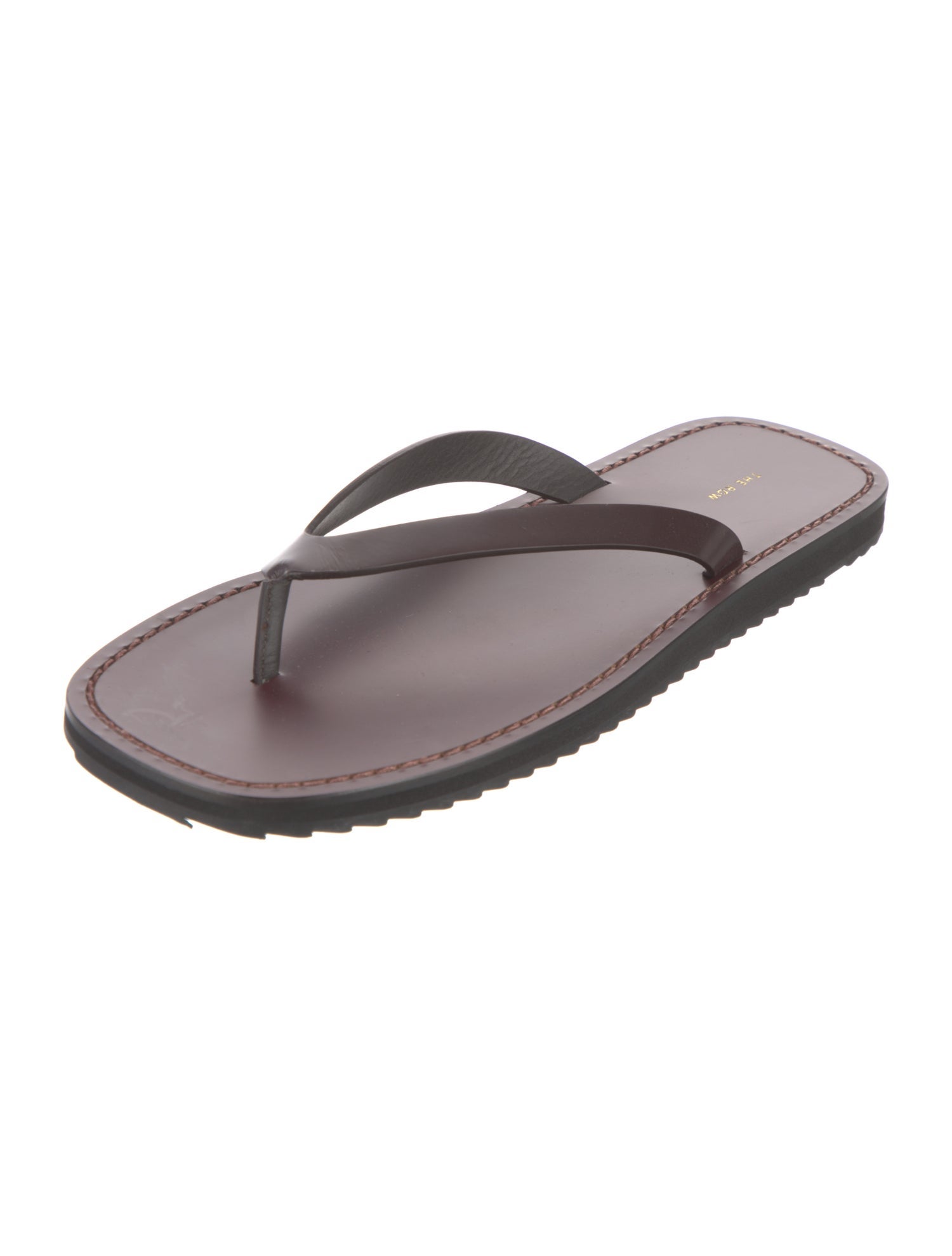 The Row City Leather Flip Flops
