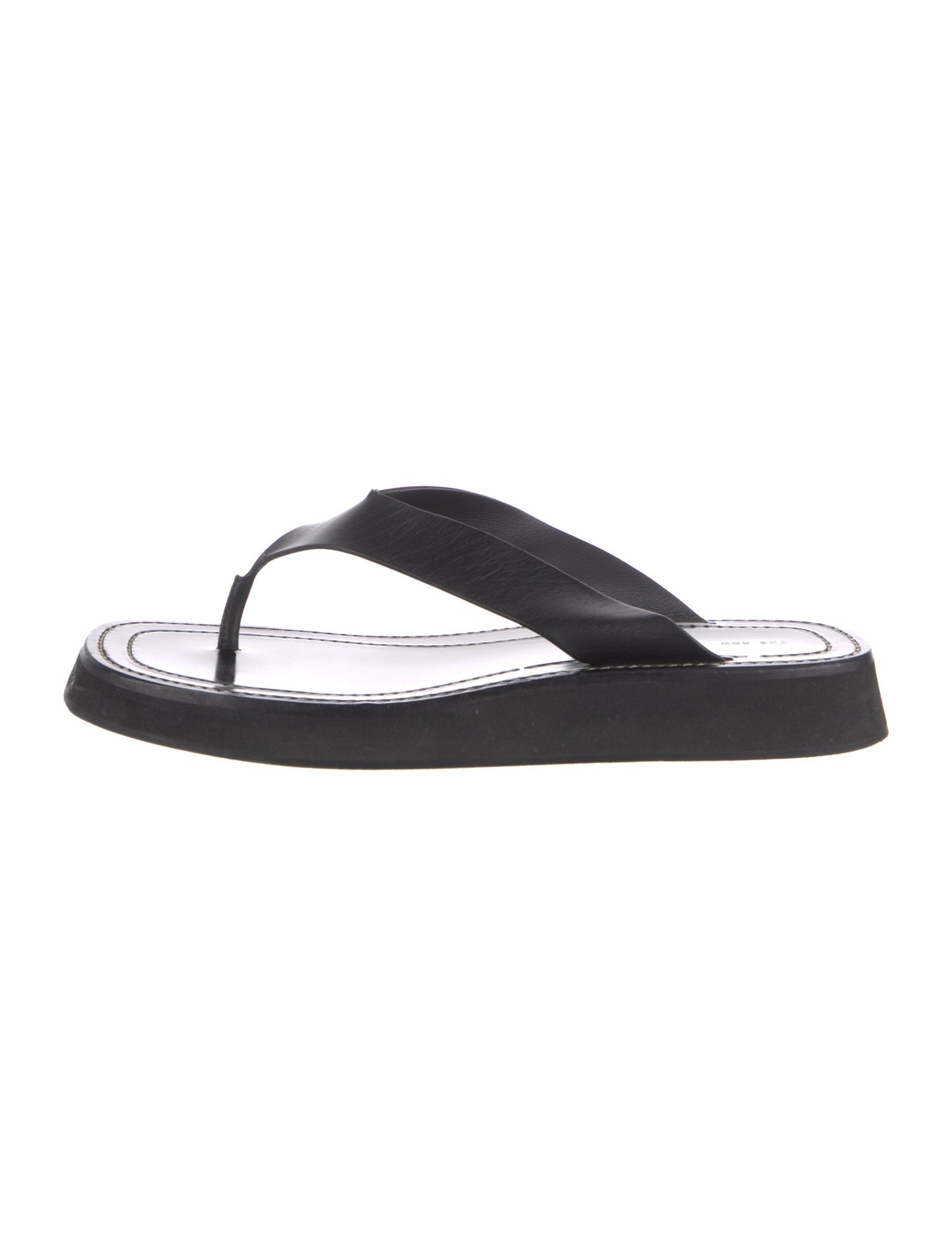 The Row Ginza Calfskin Flip Flops