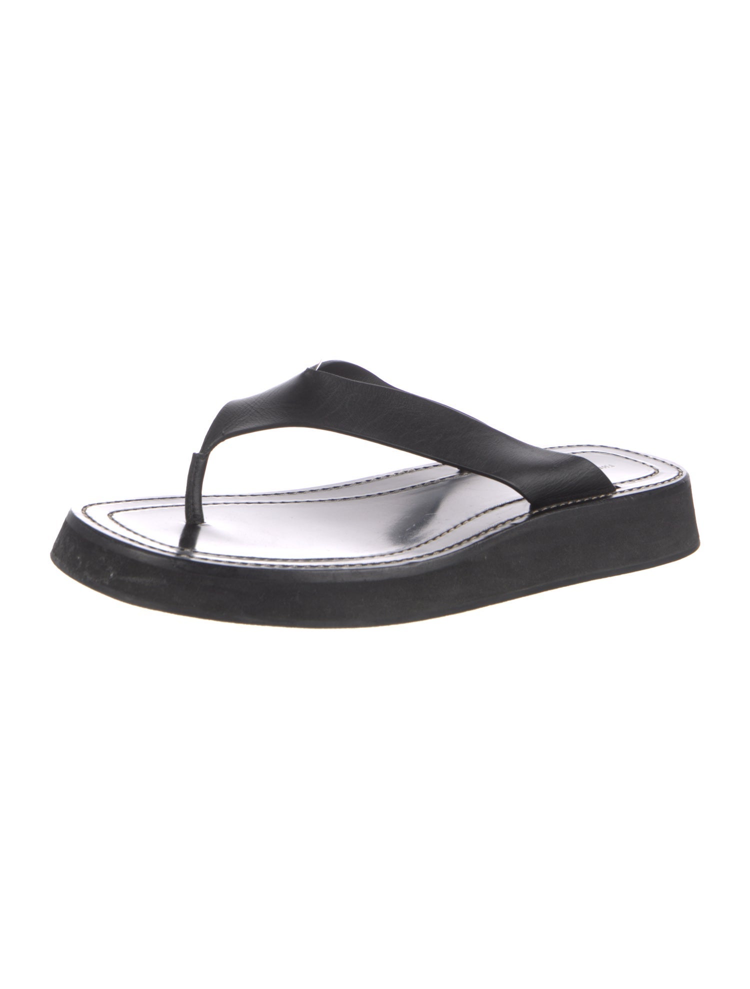 The Row Ginza Calfskin Flip Flops