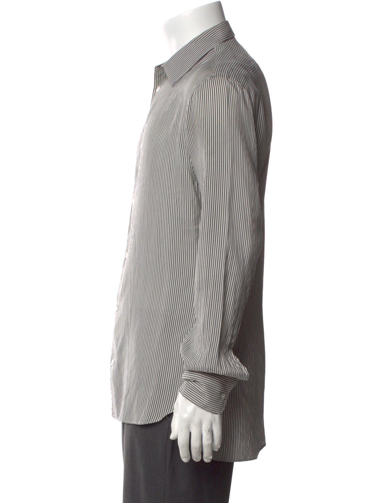 The Row Silk Striped Dress Shirt