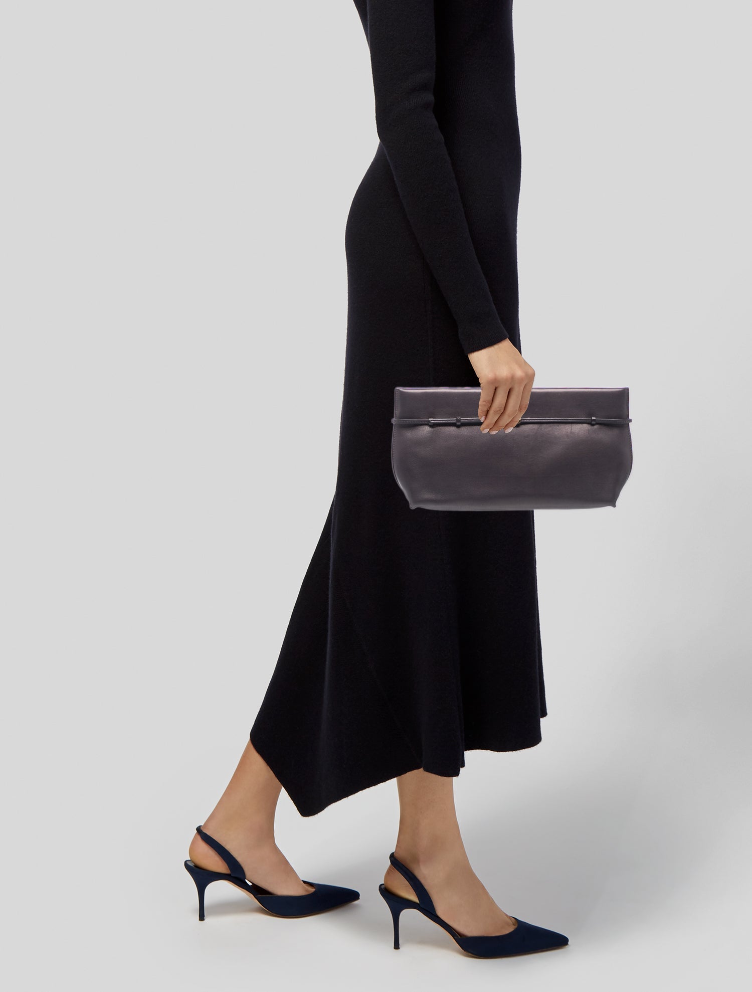 The Row Leather Sienna Clutch