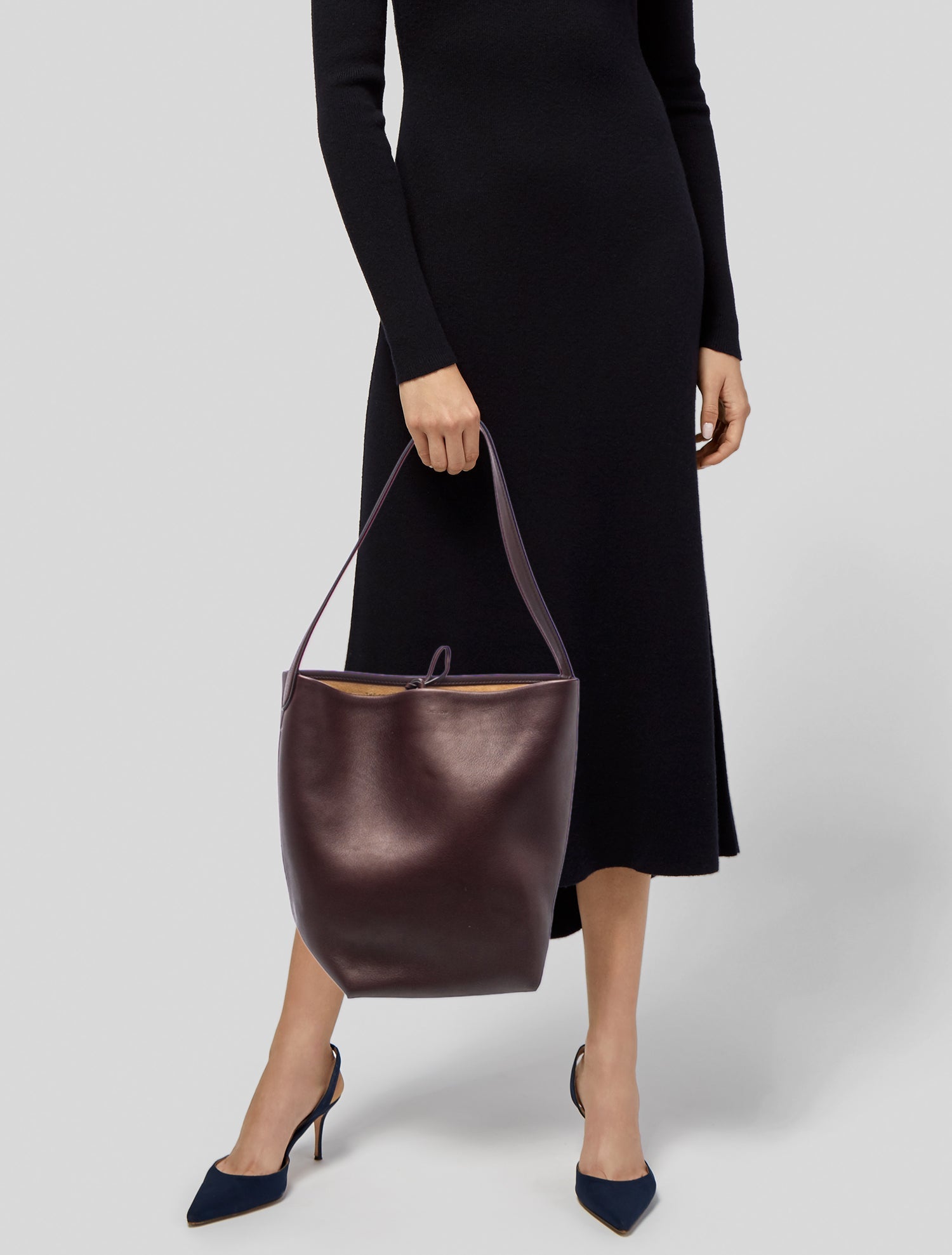The Row Leather N/S Park Tote Small