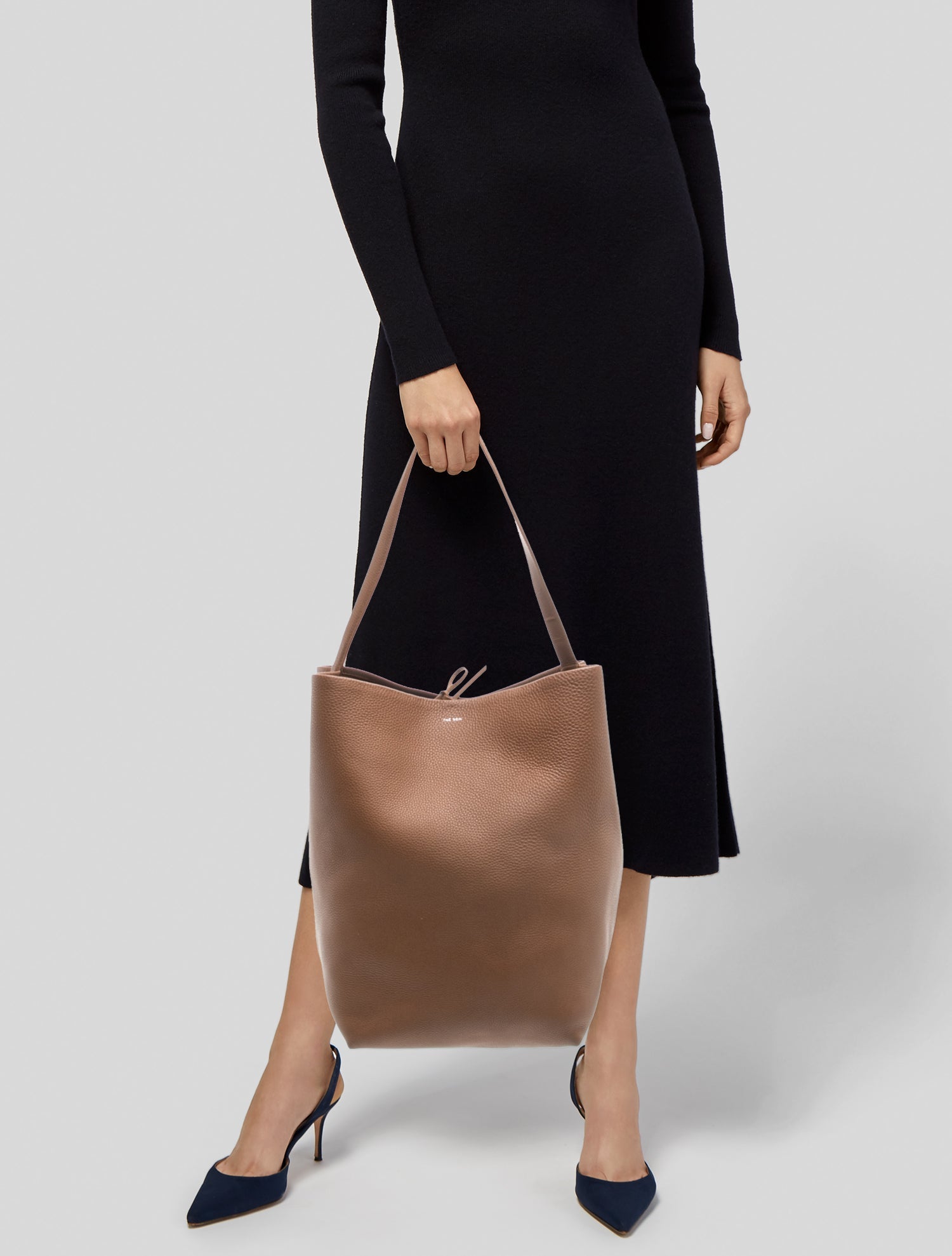 The Row Leather NS Park Tote Large