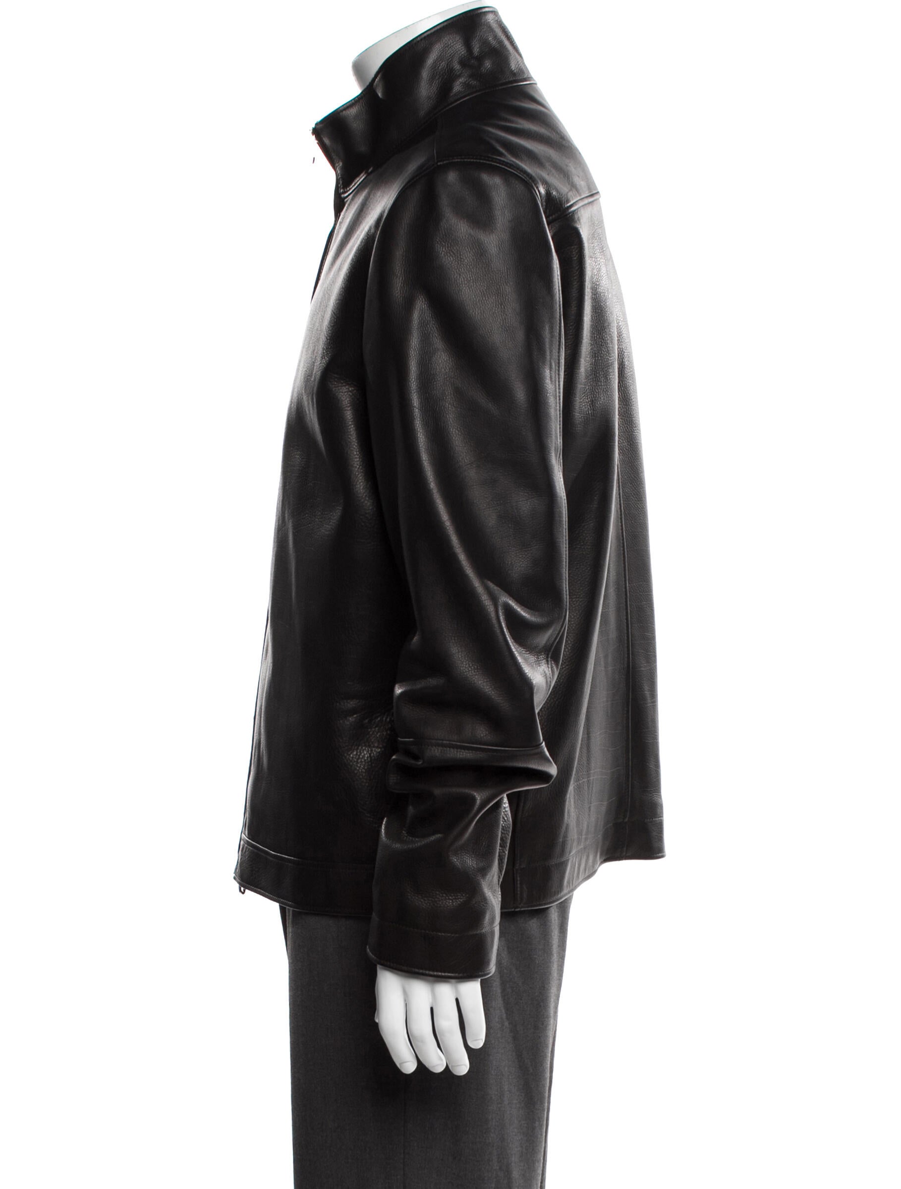 Balmain 2011 Leather Silver Sleeve Teddy Jacket - Black Outerwear