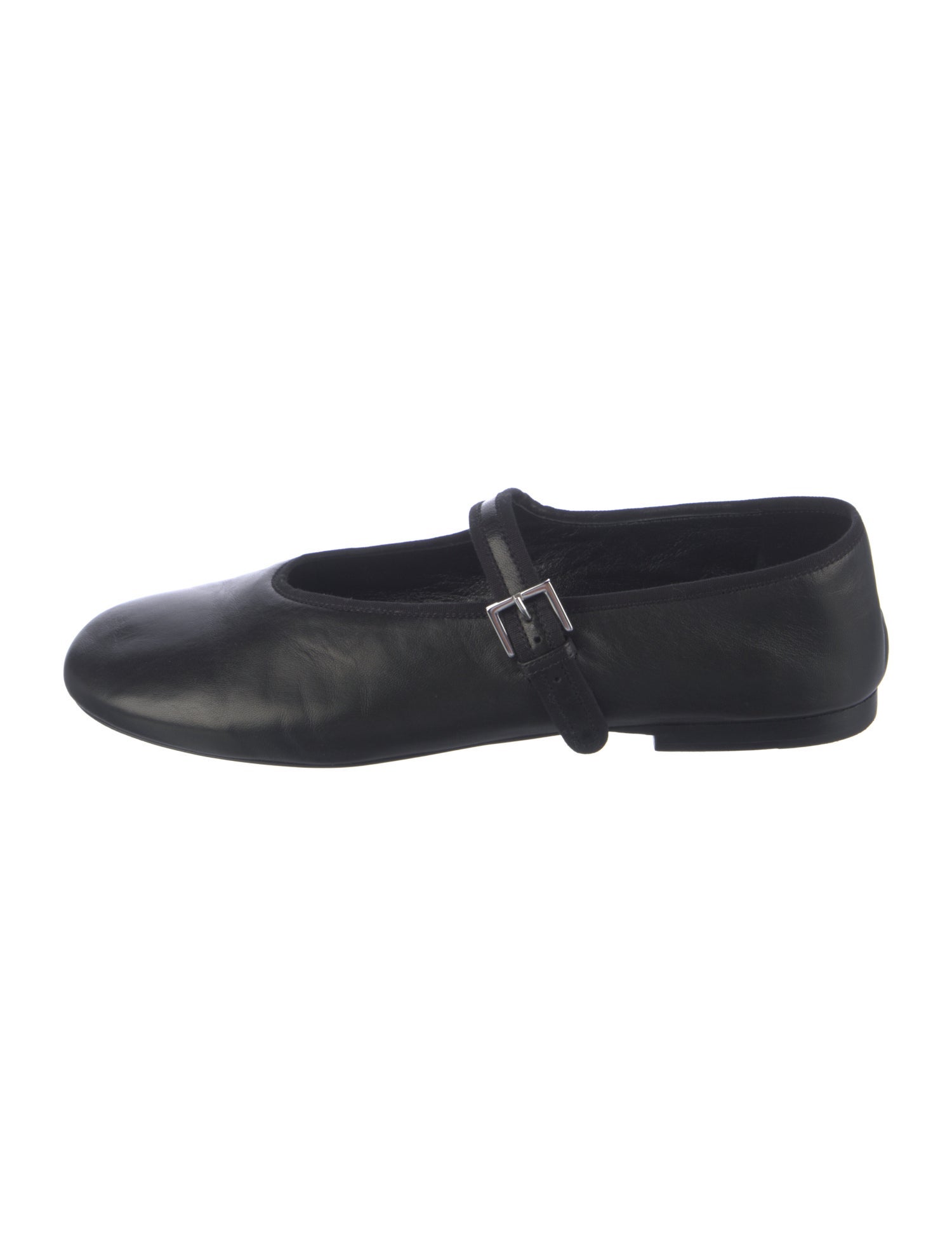 The Row Leather Mary Jane Flats