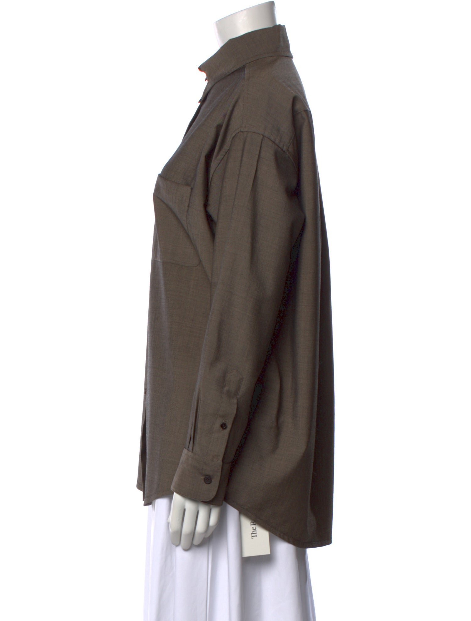 The Row Luka shirt Virgin Wool Button-Up Top