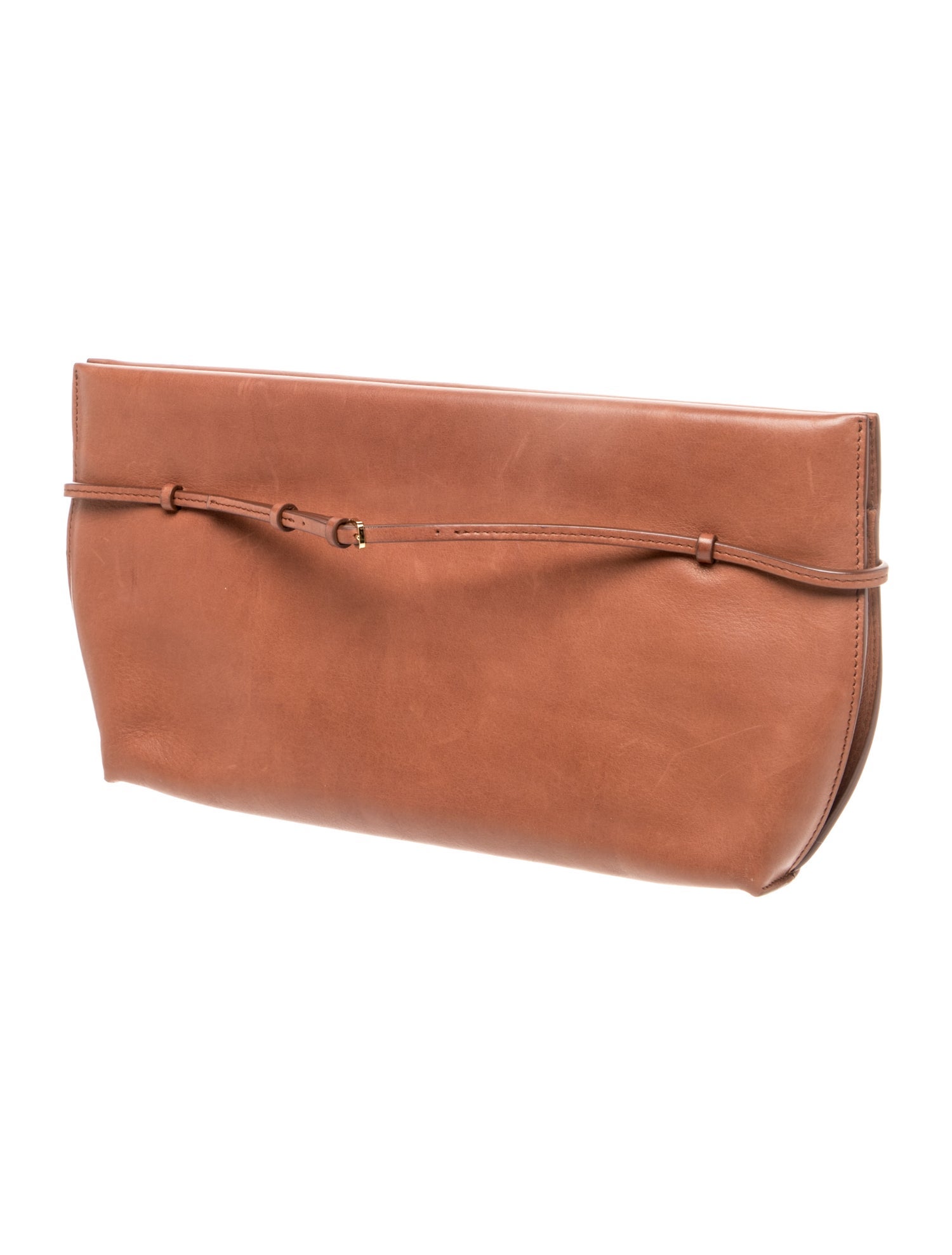 The Row Leather Sienna - Brown Clutches, Handbags - THR213611