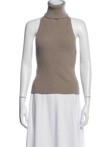 Pre-owned The Row Virgin Wool Turtleneck Sweater In Neutrals