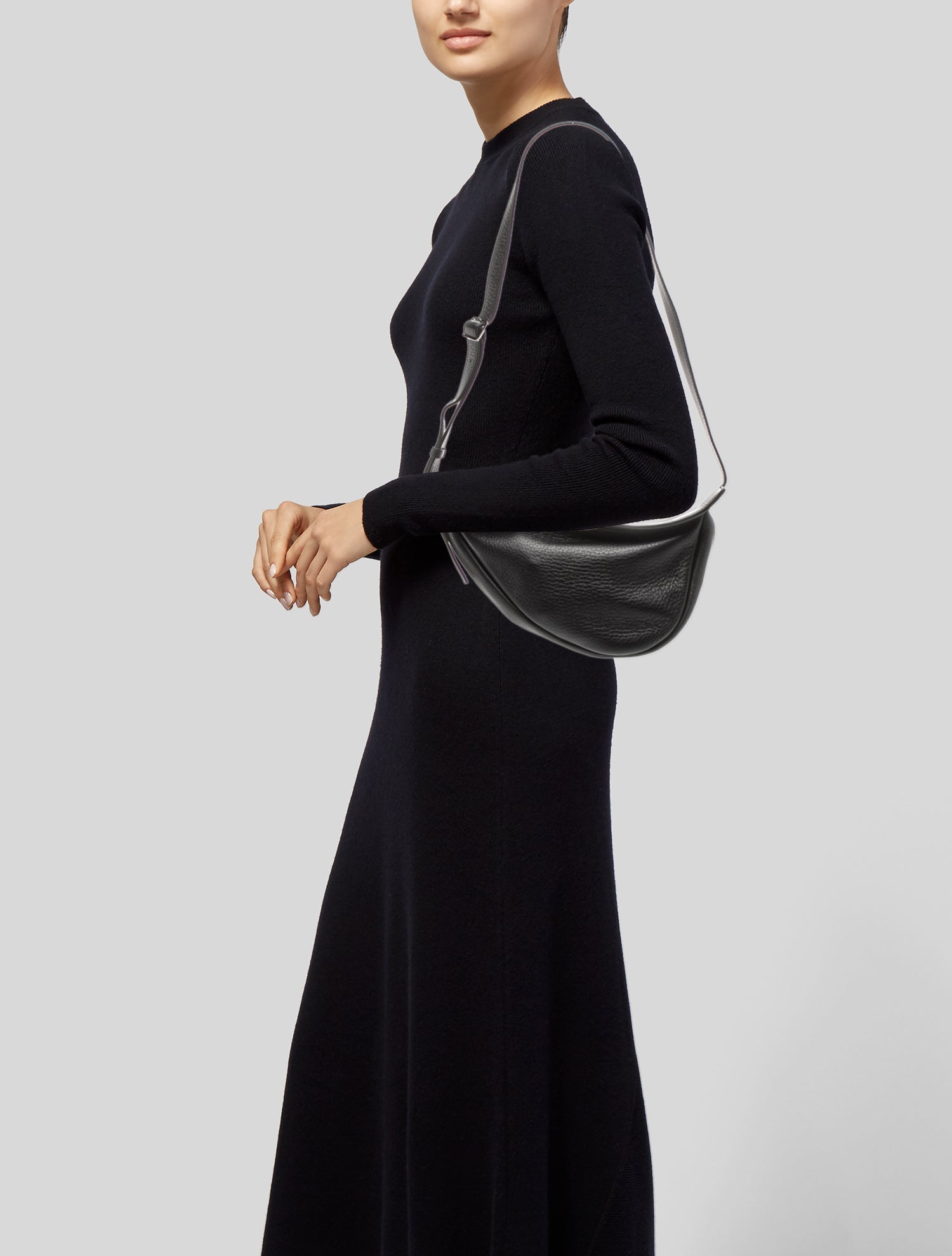 The Row Leather Slouchy Banana Small
