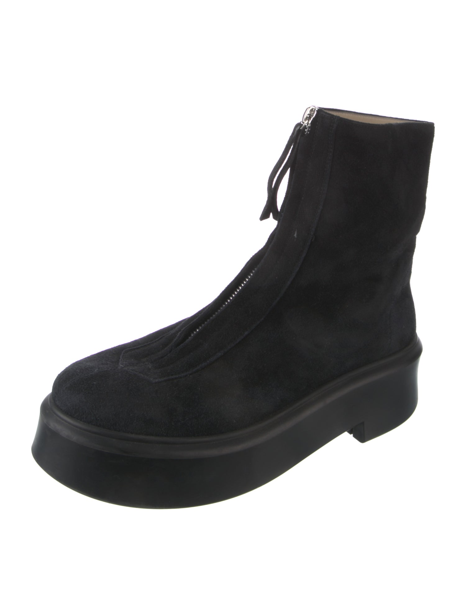 The Row Zipped Boot 1 Suede Boots