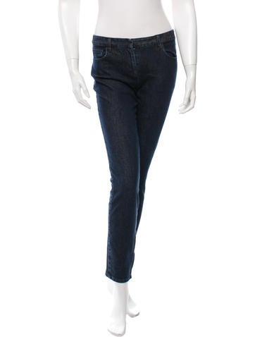 The Row Zip-Accented Straight-Leg Jeans