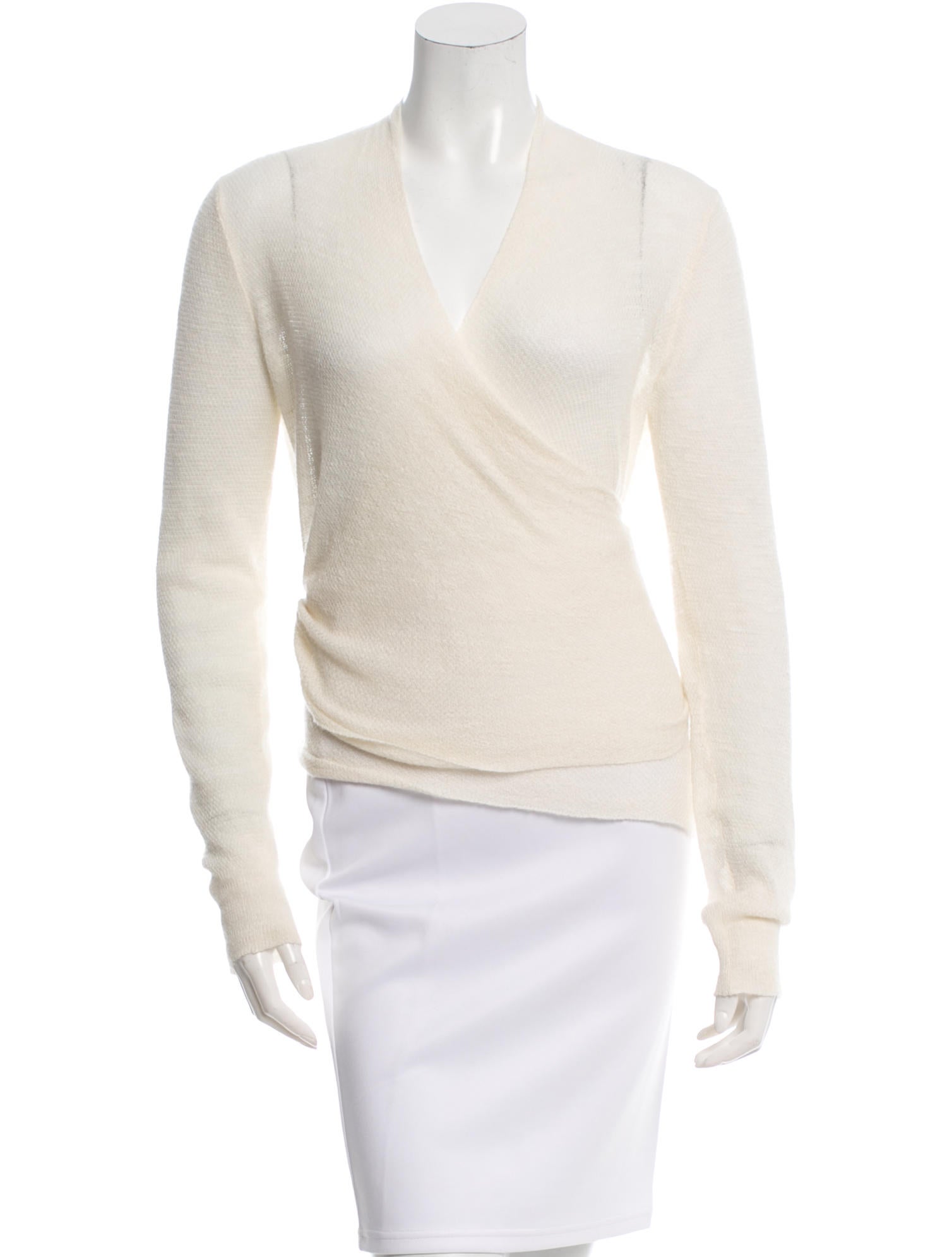 The Row Knit Wrap Top Clothing THR28218 The RealReal
