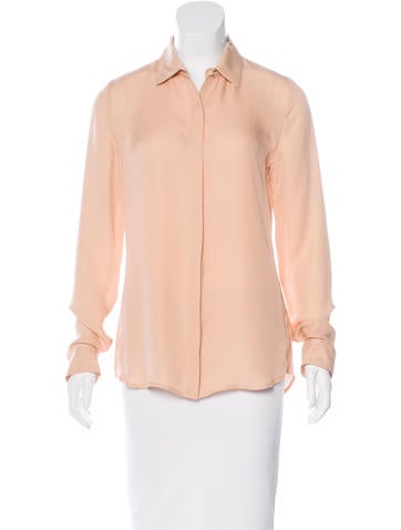 The Row Silk Button-Up Top