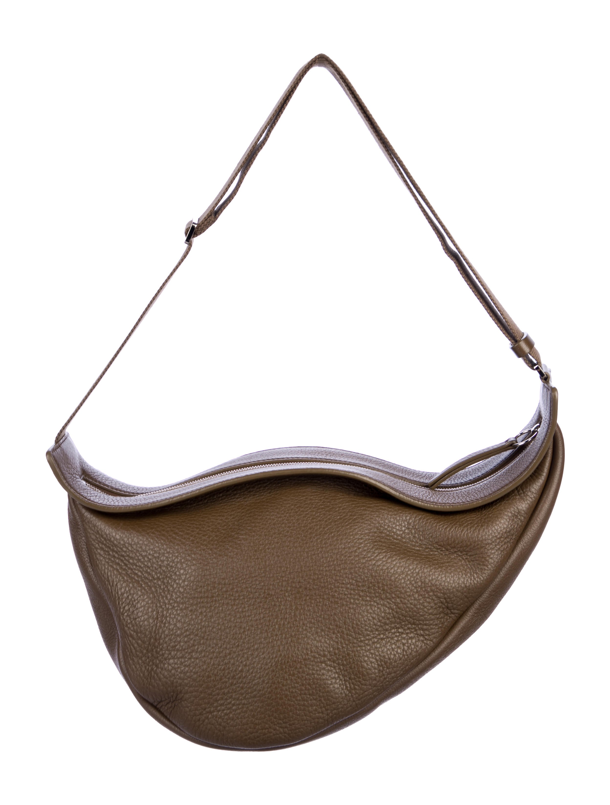 The Row Large Slouchy Banana Bag - Brown Crossbody Bags, Handbags