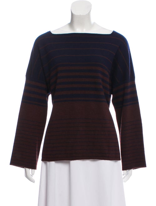 The Row Striped Square Neck Sweater Navy