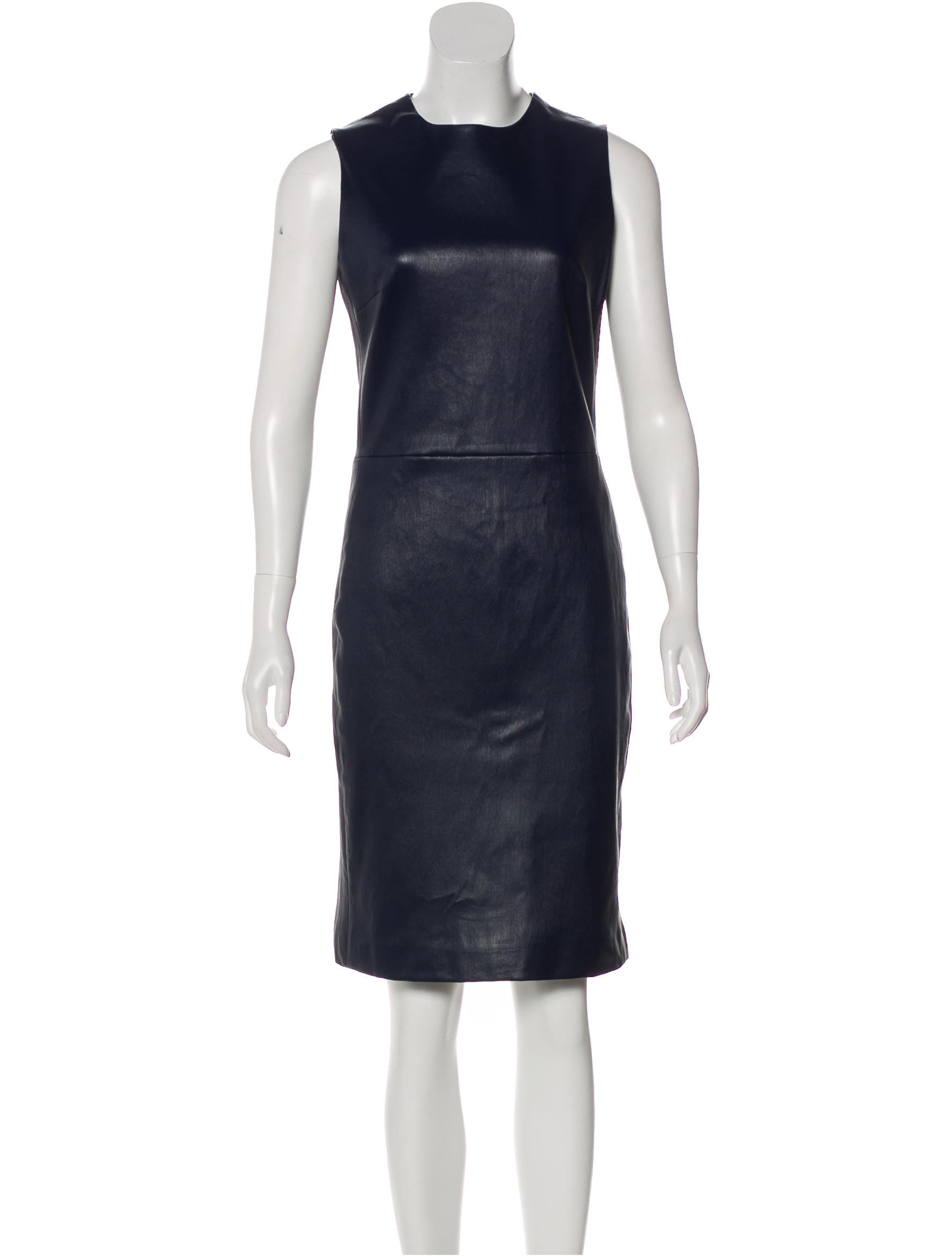 the row leather dress