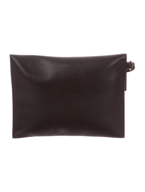 The Row Leather Flap Clutch Handbags THR57930 The RealReal