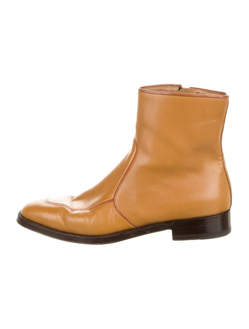 The Row Leather Square-Toe Boots
