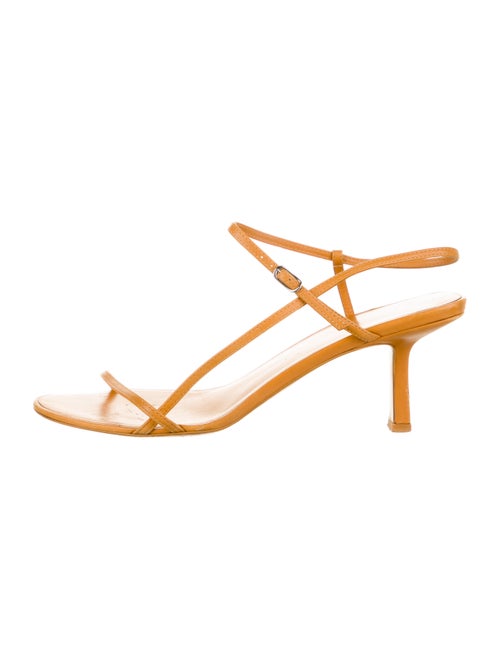 The Row Leather Ankle-Strap Sandals Yellow