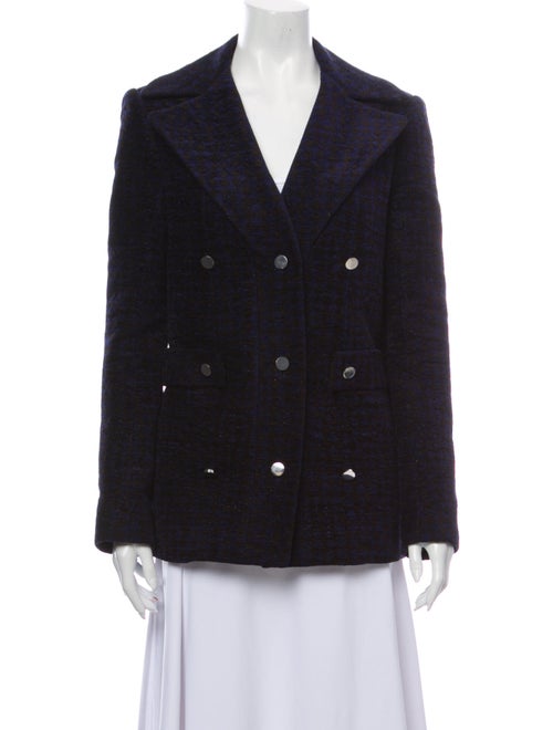 The Row Metallic Jacquard Blazer blue
