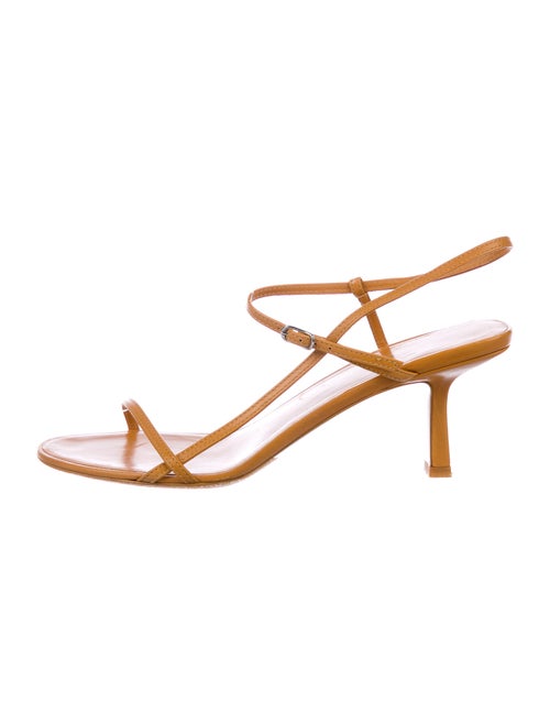 The Row Bare Leather Sandals Orange