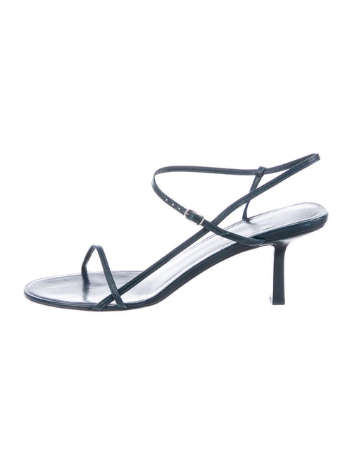 The Row Bare Leather Sandals Blue