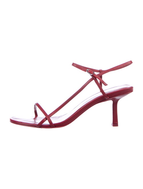 The Row Bare Leather Sandals Red