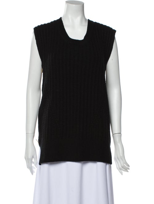 The Row Scoop Neck Sweater Black