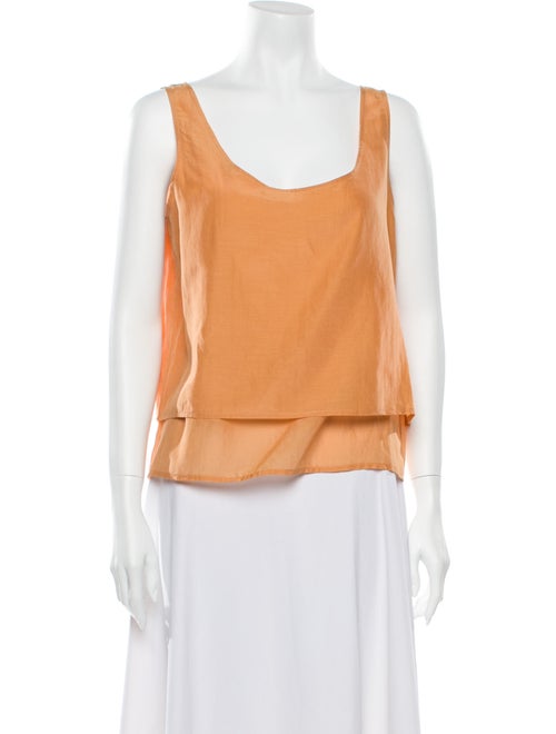 The Row Scoop Neck Sleeveless Top Orange