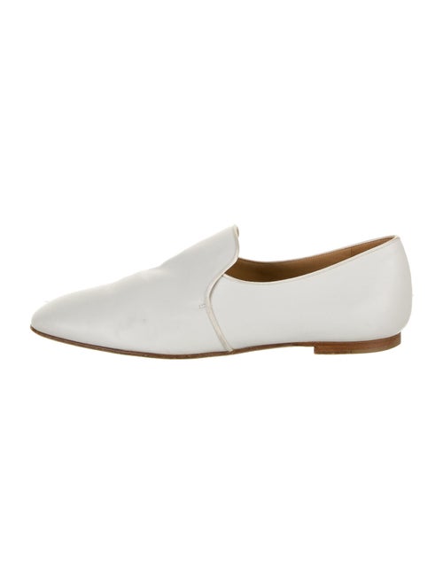 The Row Leather Loafers White
