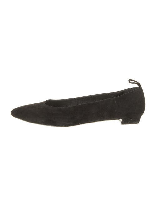 The Row Suede Flats Black