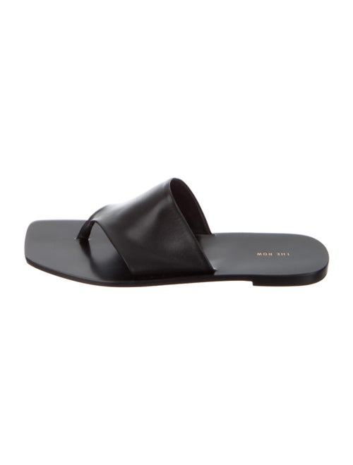 The Row Napa Leather Sandals Black