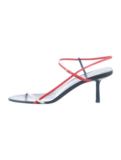 The Row Leather Slingback Sandals Blue