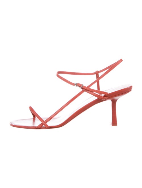 The Row Bare Leather Sandals Red
