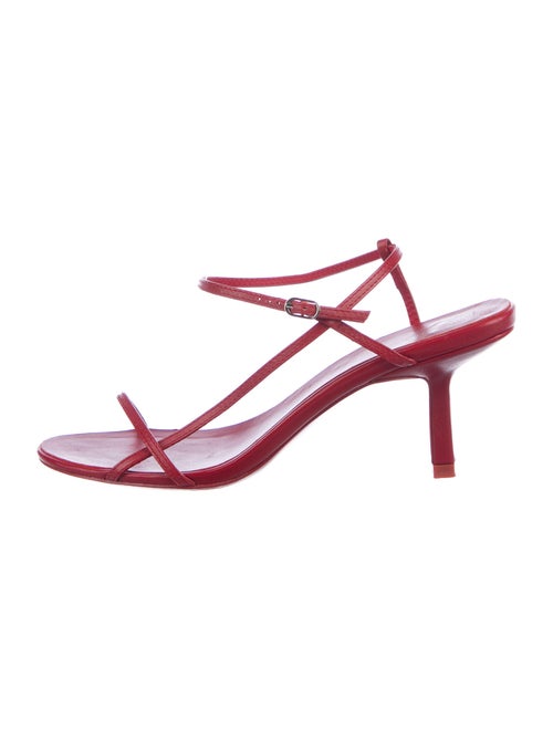The Row Leather Sandals Red