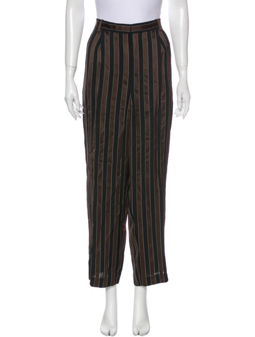 The Row Striped Wide Leg Pants Brown