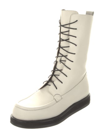 The Row Leather Lace-Up Boots