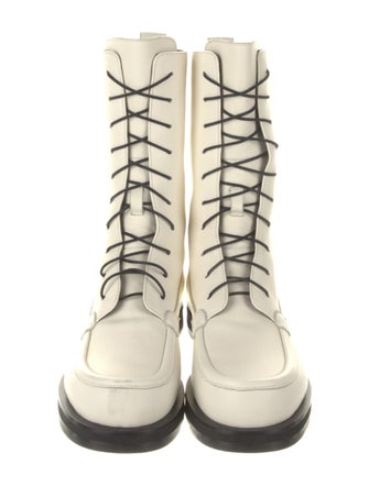 The Row Leather Lace-Up Boots