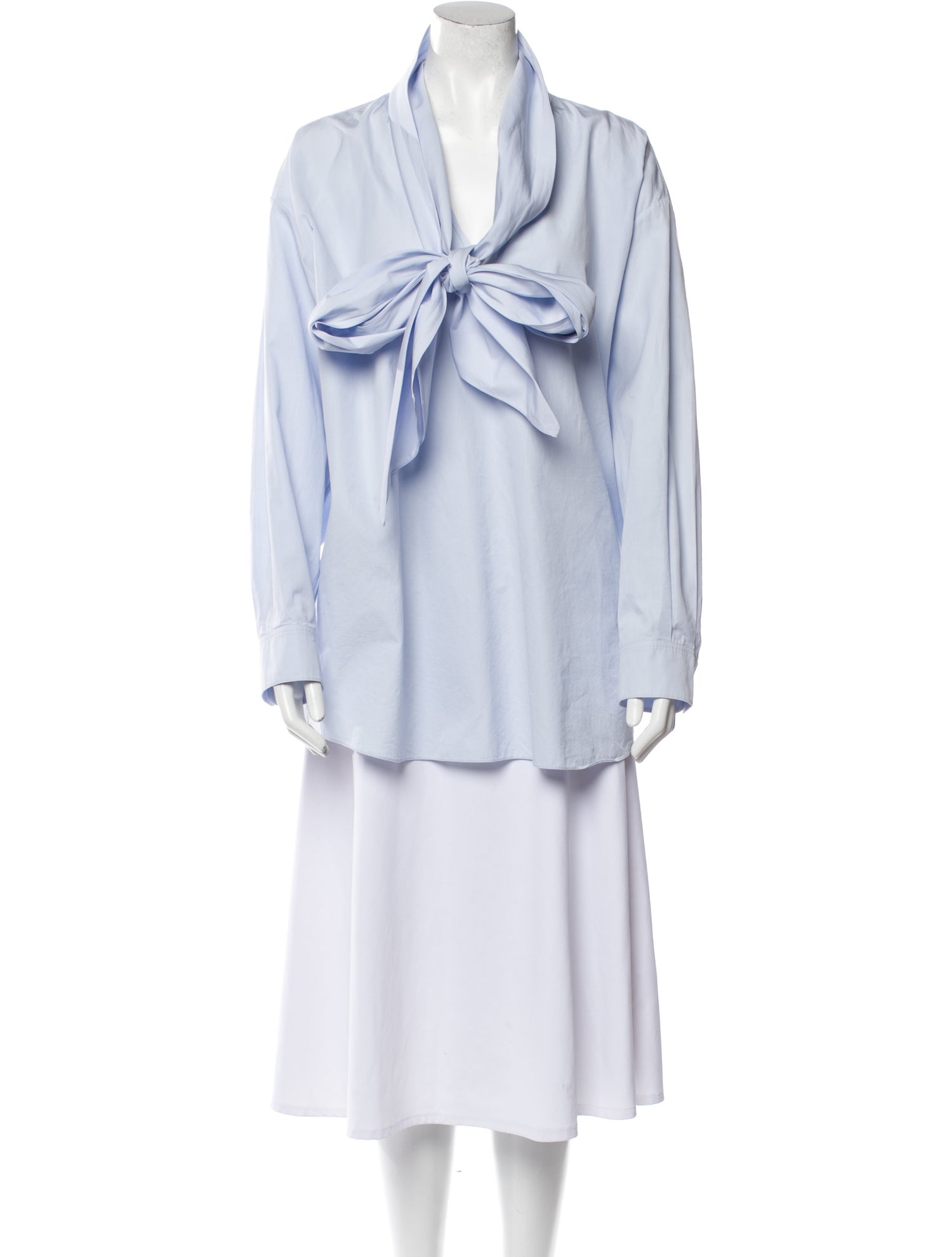 There Was One Tie Neck Long Sleeve Tunic