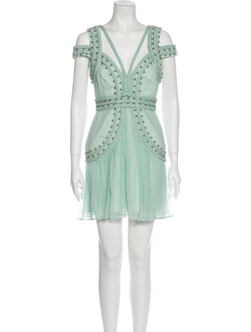 Thurley Silk Mini Dress Green