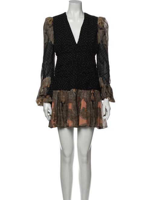 Thurley Paisley Print Mini Dress Black