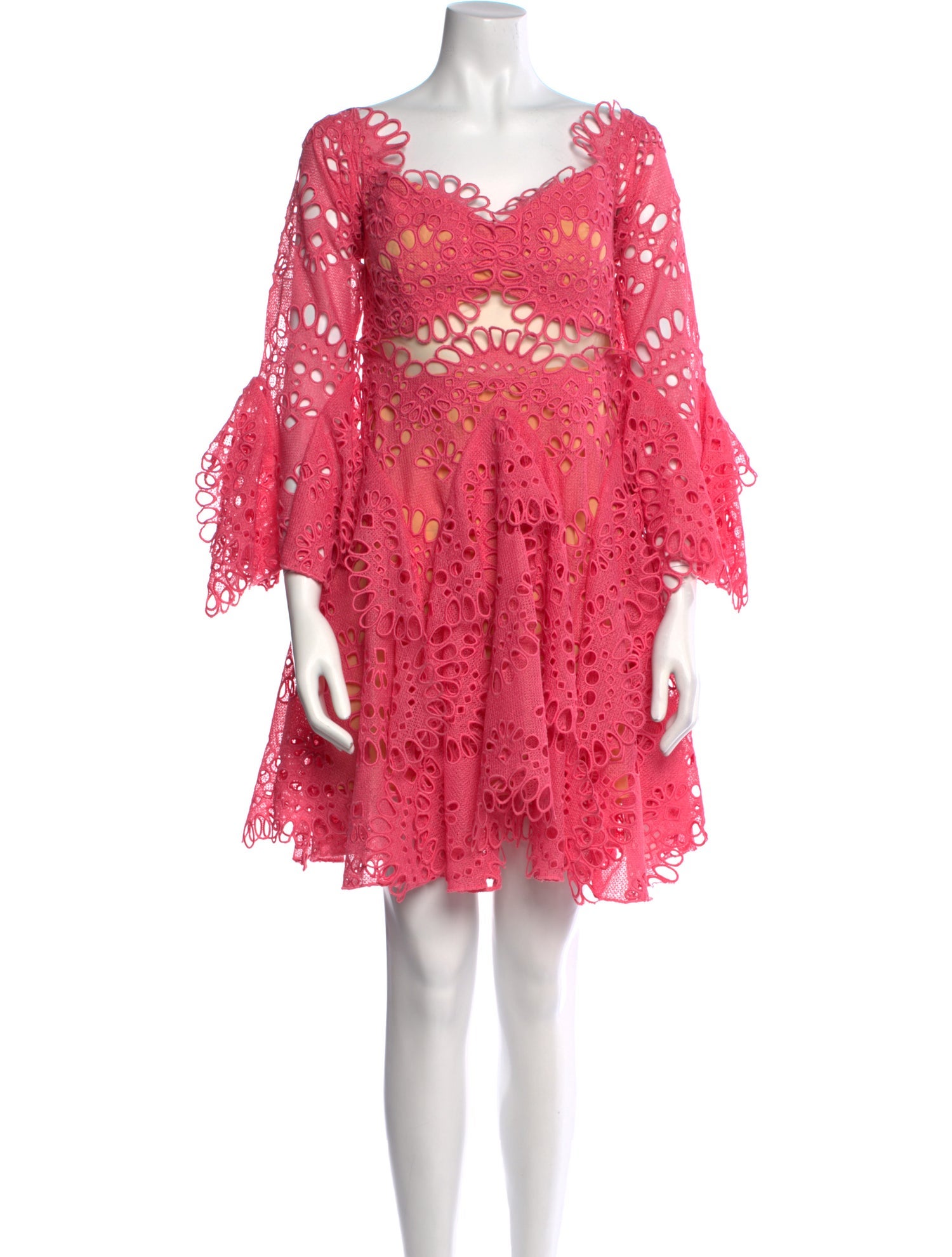 Thurley Lace Pattern Mini Dress