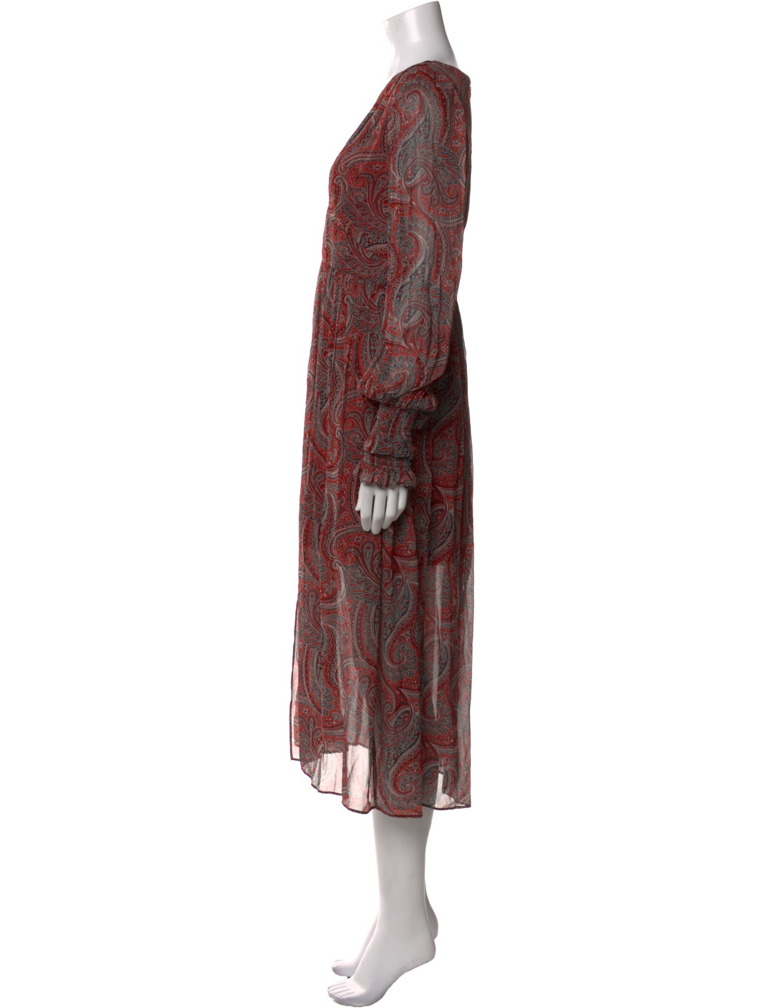 Thurley Paisley Print Midi Length Dress