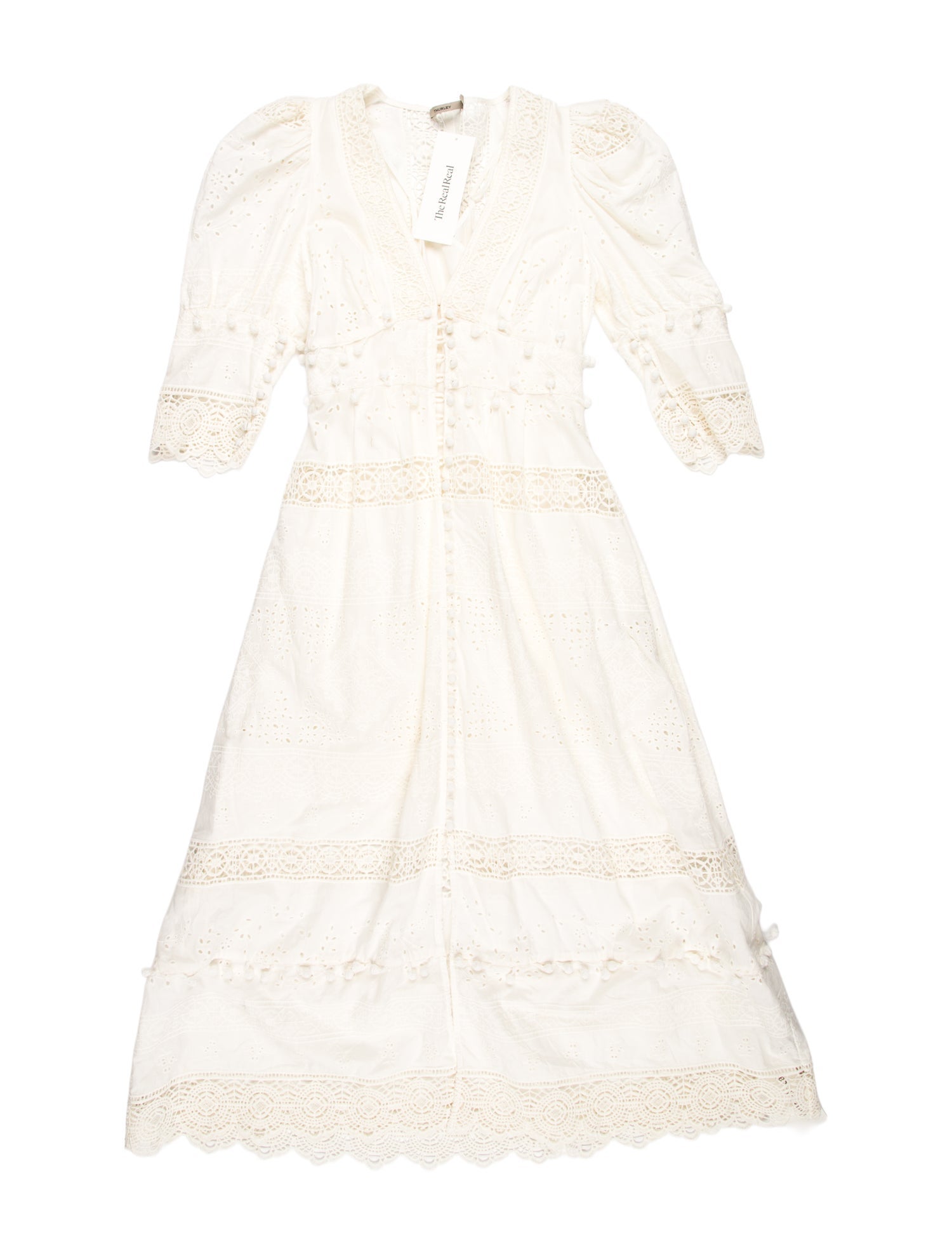 Thurley Strapless Long Dress in White, Women's XS