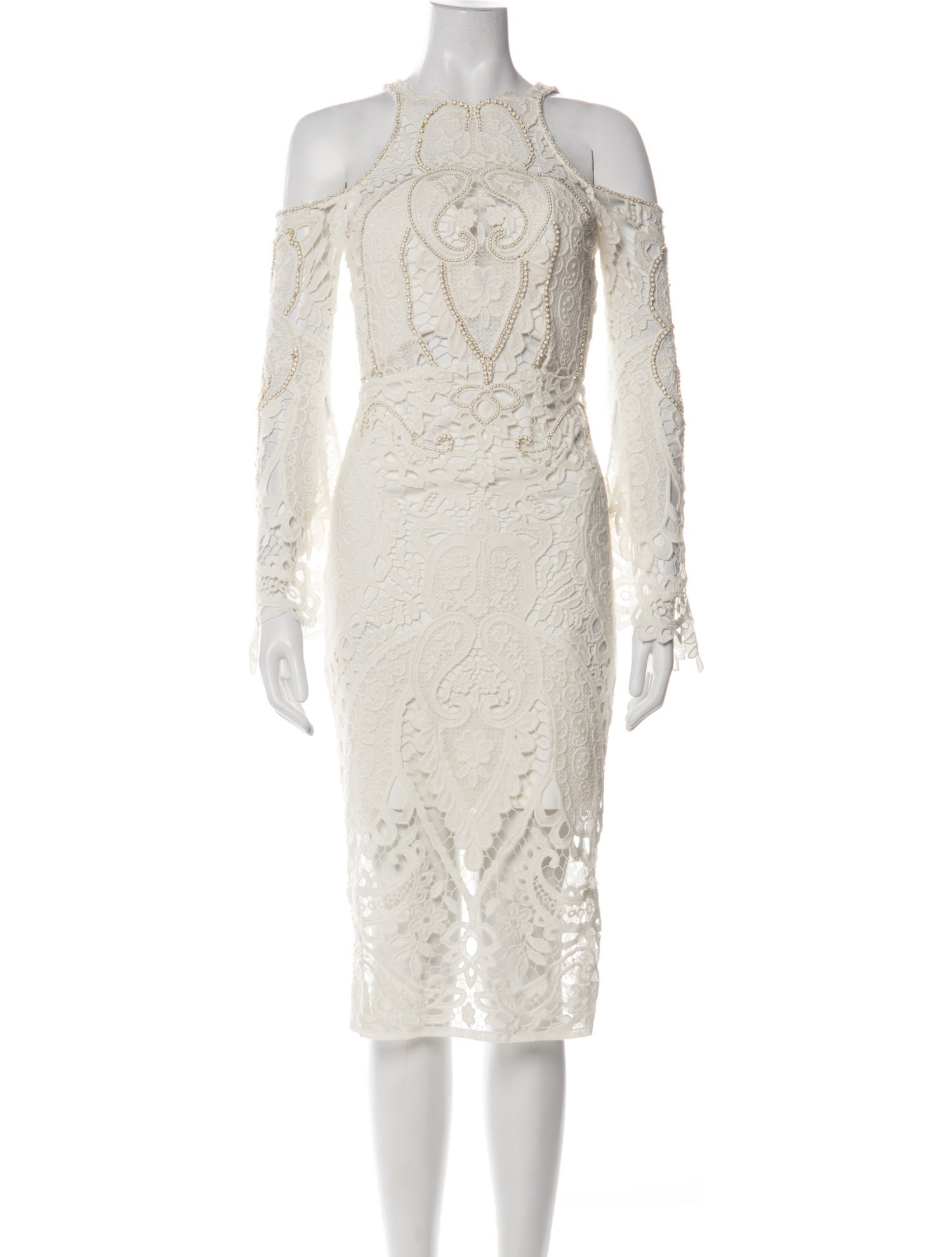 thurley white lace dress NWT $700 Thurley Fallon Dress White Lace Open Back Size 10 AUS 6 US Z430-13
