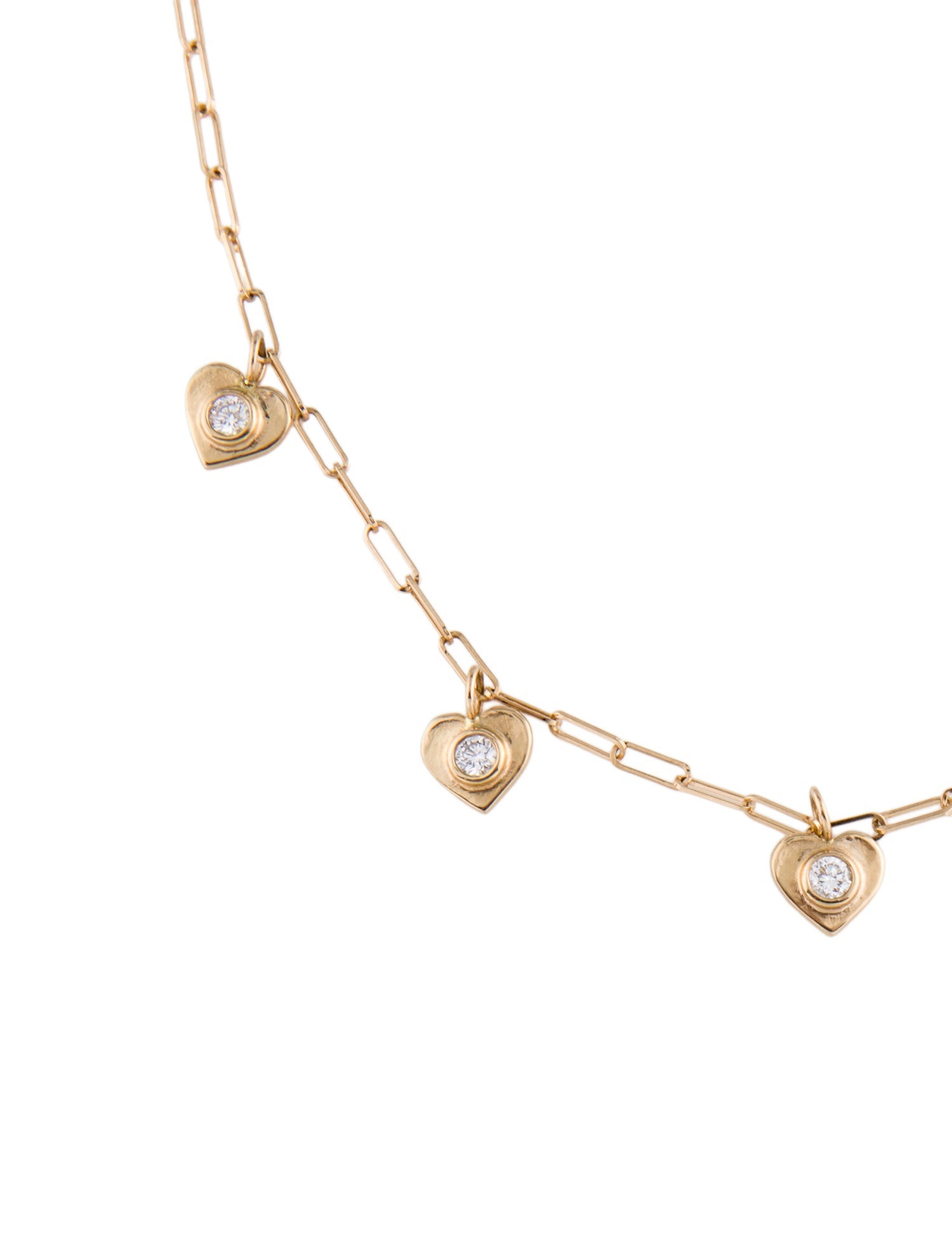 Love Thy Rival 14K Diamond Classic Adelpha Dangling Hearts Pendant Necklace