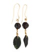 Tina Chow Garnet & Moss Agate Drop Earrings