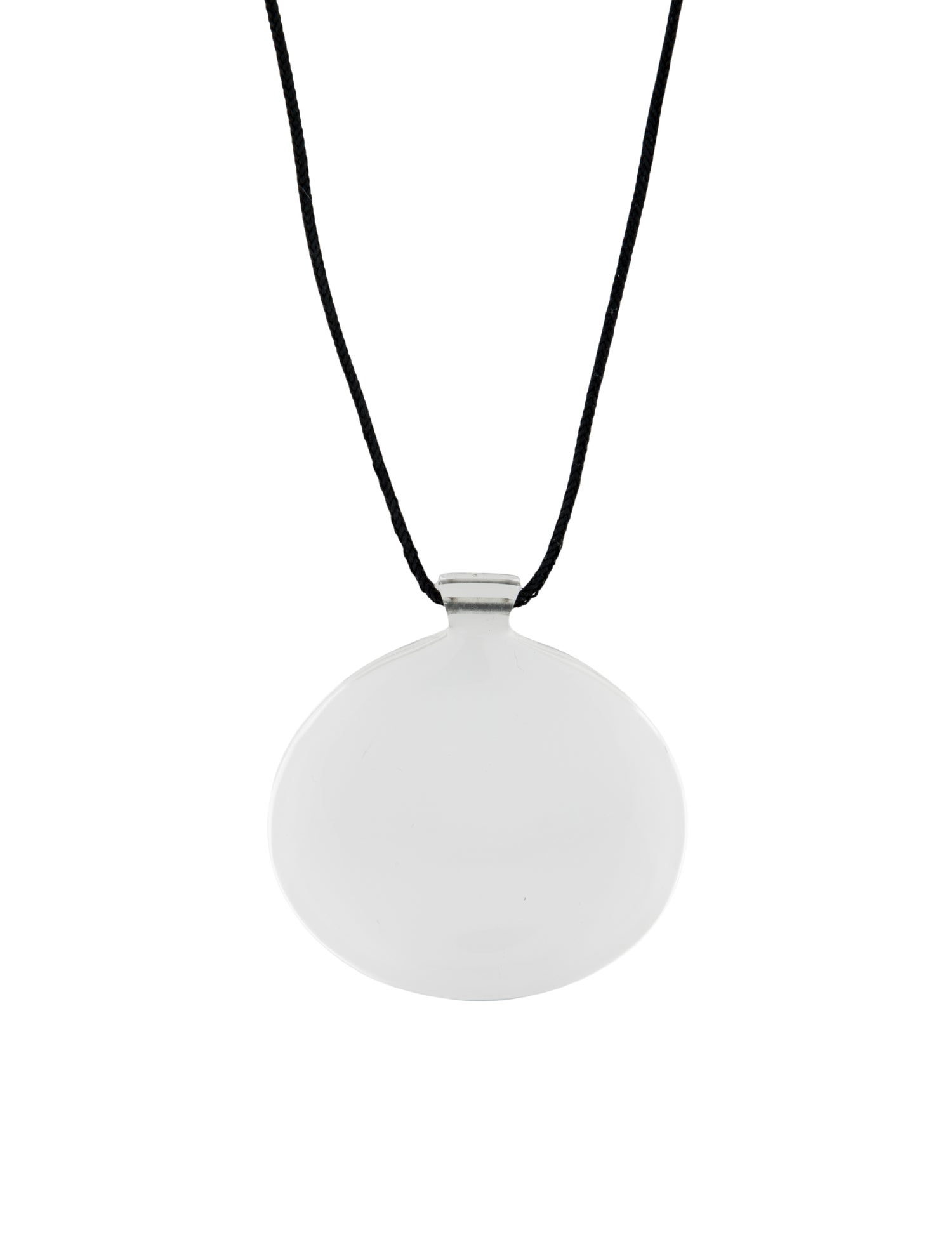 Tina Chow Vintage Carved Quartz Pendant Necklace