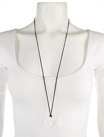 Tina Chow Quartz & Cord Pendant Necklace