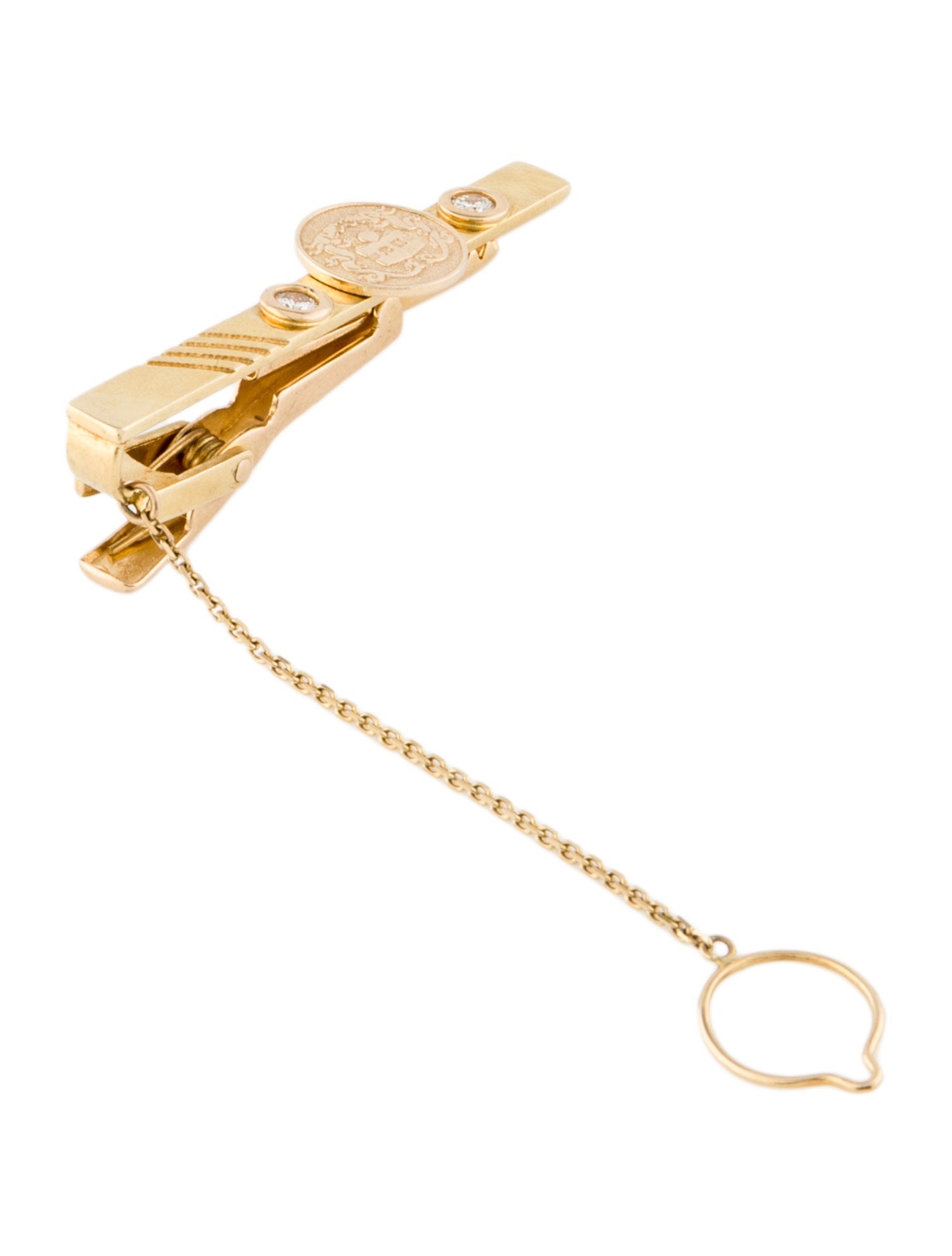 Tie Clip 14K Diamond Tie Clip